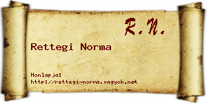 Rettegi Norma névjegykártya